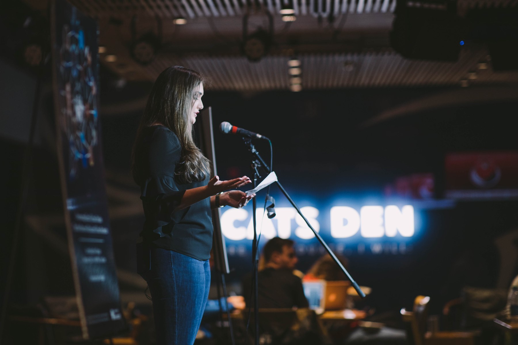 On stage